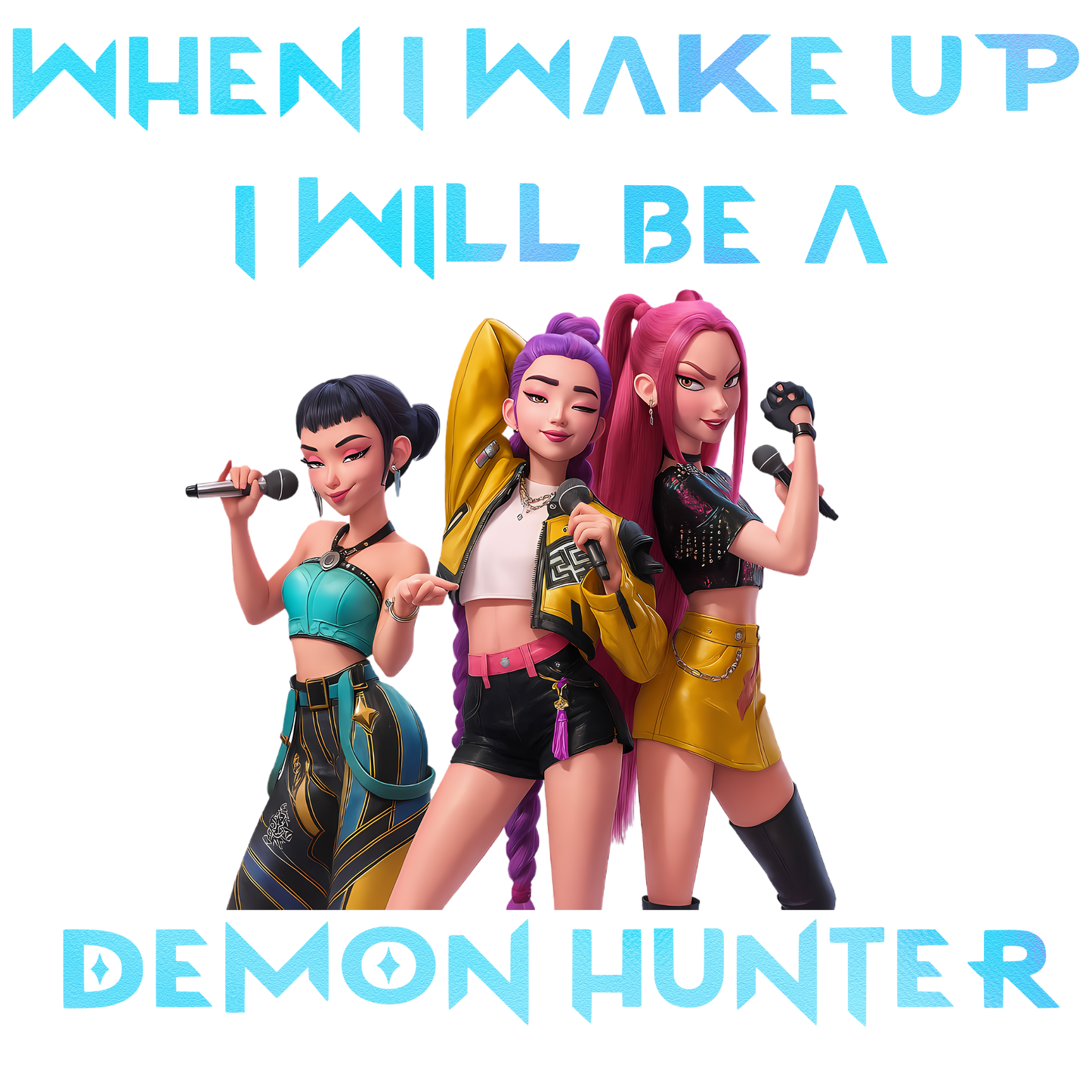 When i Wake up i will be a Demon Hunter 10 inch DTF