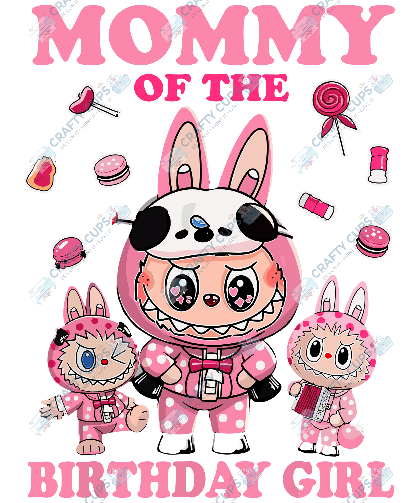 Chibi Monster Birthday DTF Transfer – Celebration Design, Various Sizes & Designs, Heat Press Ready