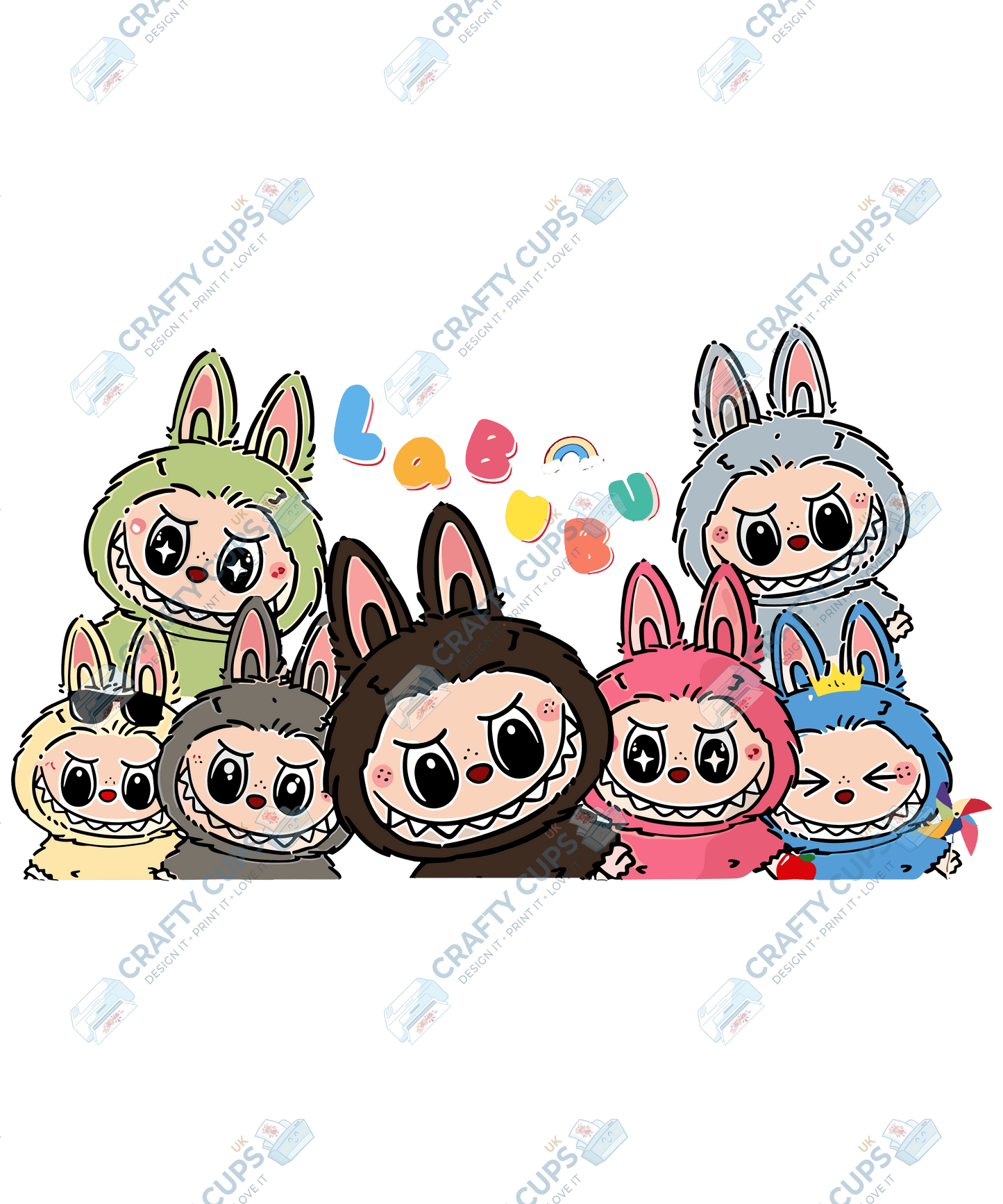 Chibi Monsters DTF Transfer – Cute Anime Style (Part Five of Seven), Various Sizes & Designs