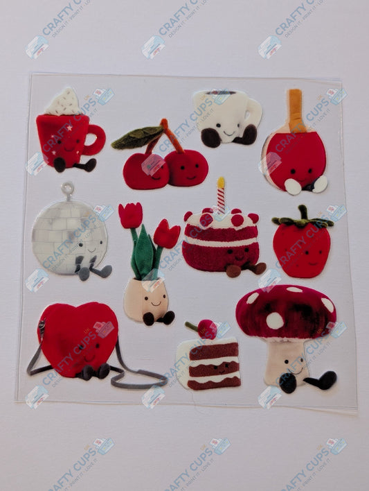 Jelly Cat UVDTF Decal – 4" Peel and Stick Sticker for Tumblers, Glass Cans, Laptops & More