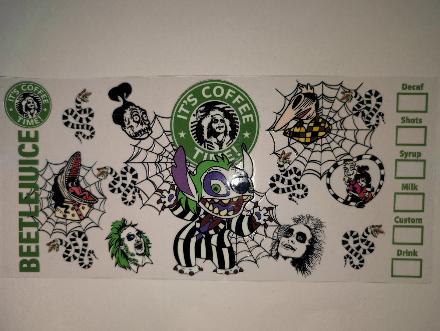Beetlejuice 16oz UVDTF Wraps