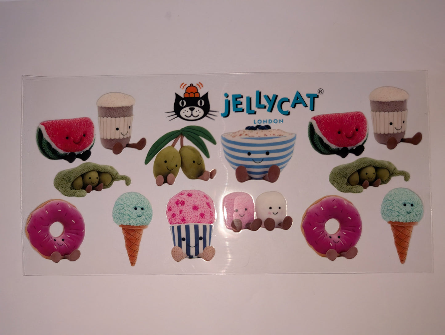 16oz UVDTF Tumbler Wraps – London-Inspired Jelly Cat Designs (Various Styles)
