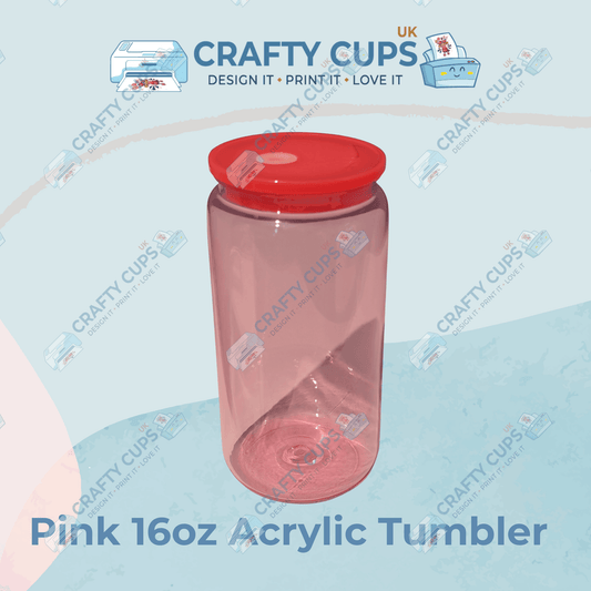 Blank 16oz Acrylic Tumbler | Libby Can Style Cup in Various Colours | Perfect for Crafters, Gifts & Small Businesses