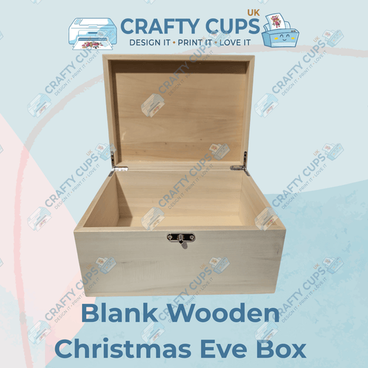 28cm Luxury Blank Wooden Christmas Eve Box | DIY Craft Blank with Removable Lid