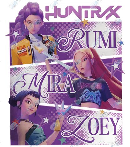 Demon Hunters DTF Transfer – Various Designs & Sizes, Heat Press Ready