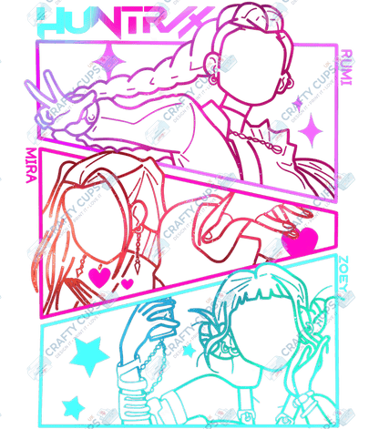 Demon Hunters DTF Transfer – Various Designs & Sizes, Heat Press Ready