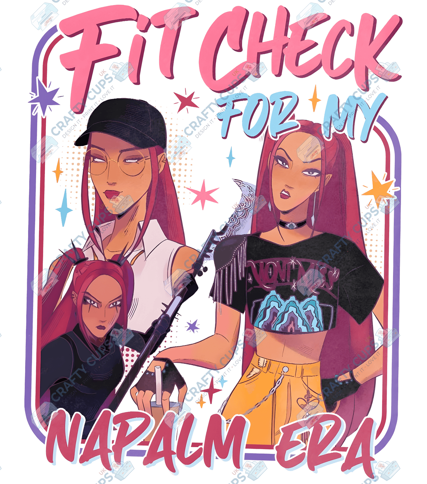 Demon Hunters DTF Transfer – Various Designs & Sizes, Heat Press Ready