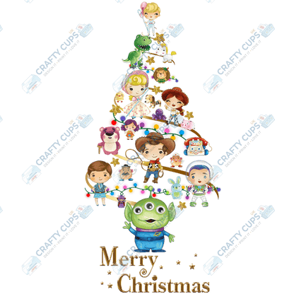 Christmas Tree DTF Transfers – Festive Character Designs (4"–10")