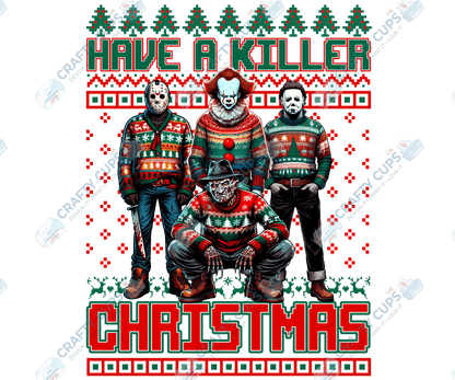 Creepy Christmas DTF Prints – Dark Festive Transfers, Ready to Press