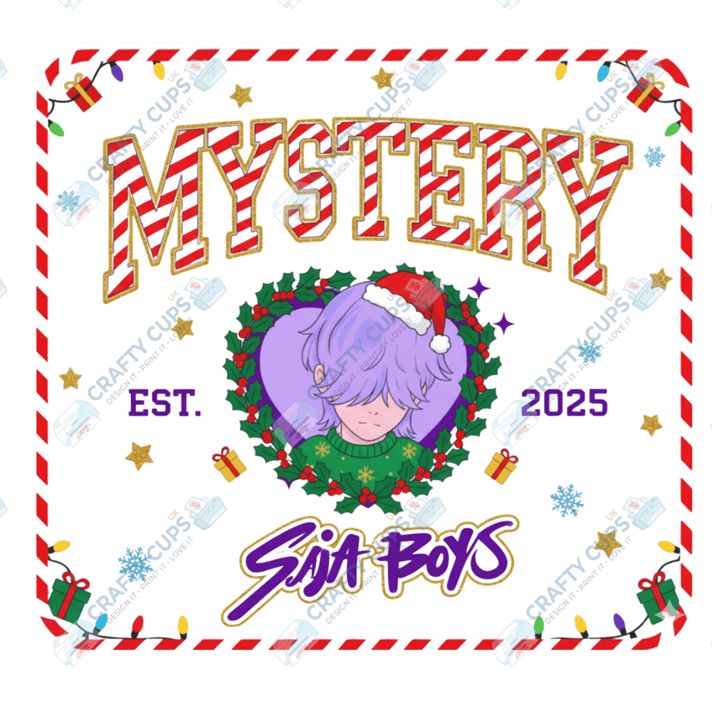 Christmas Demon Hunters DTF Transfer – Festive Anime Style, Various Sizes & Designs, Heat Press Ready