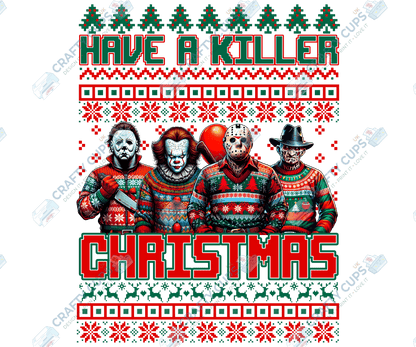 Creepy Christmas DTF Prints – Dark Festive Transfers, Ready to Press