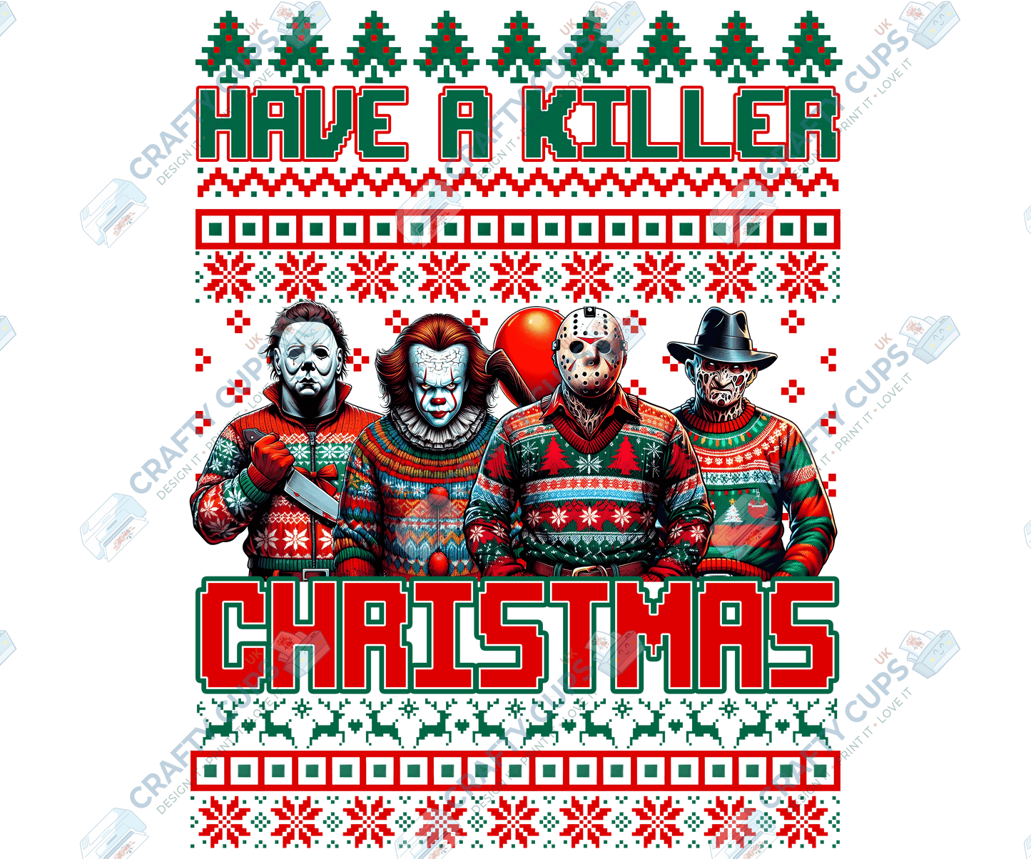 Creepy Christmas DTF Prints – Dark Festive Transfers, Ready to Press