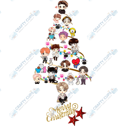 Christmas Tree DTF Transfers – Festive Character Designs (4"–10")