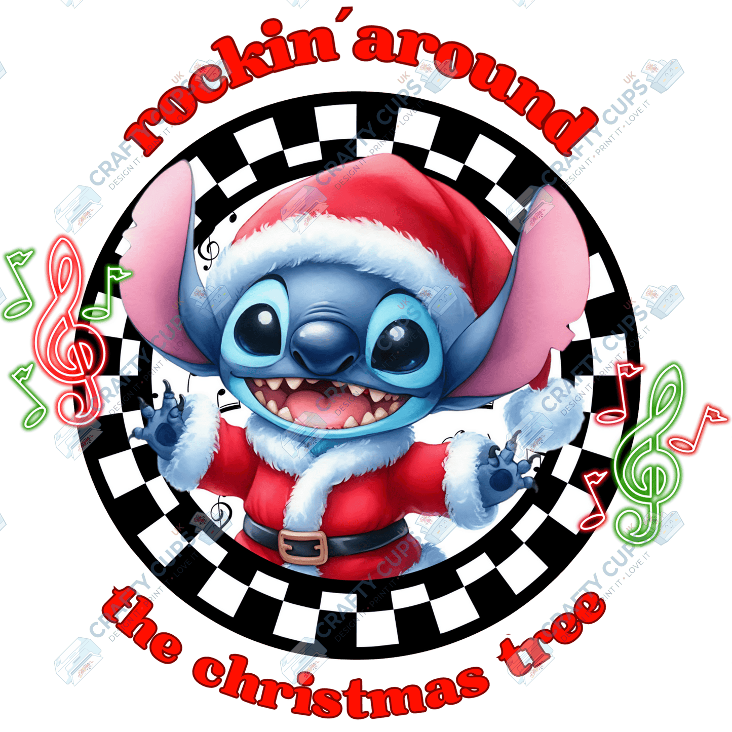 Rockin’ Around the Christmas Tree DTF Transfers (4"–10")