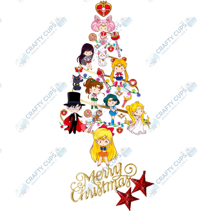 Christmas Tree DTF Transfers – Festive Character Designs (4"–10")