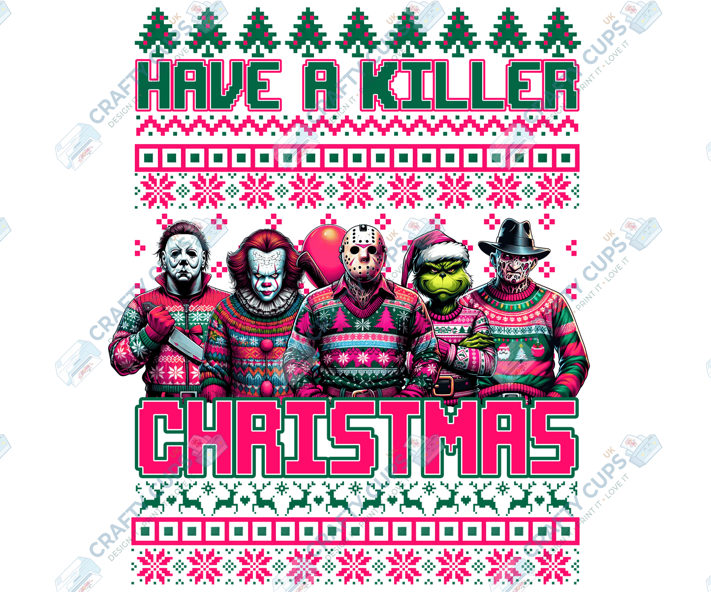 Creepy Christmas DTF Prints – Dark Festive Transfers, Ready to Press
