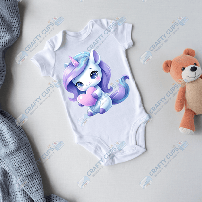 Cute Unicorn DTF Transfers – Magical Designs for Kids (4"–10")