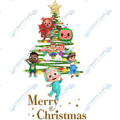 Christmas Tree DTF Transfers – Festive Character Designs (4"–10")