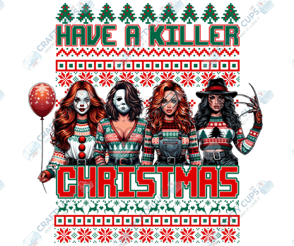 Creepy Christmas DTF Prints – Dark Festive Transfers, Ready to Press