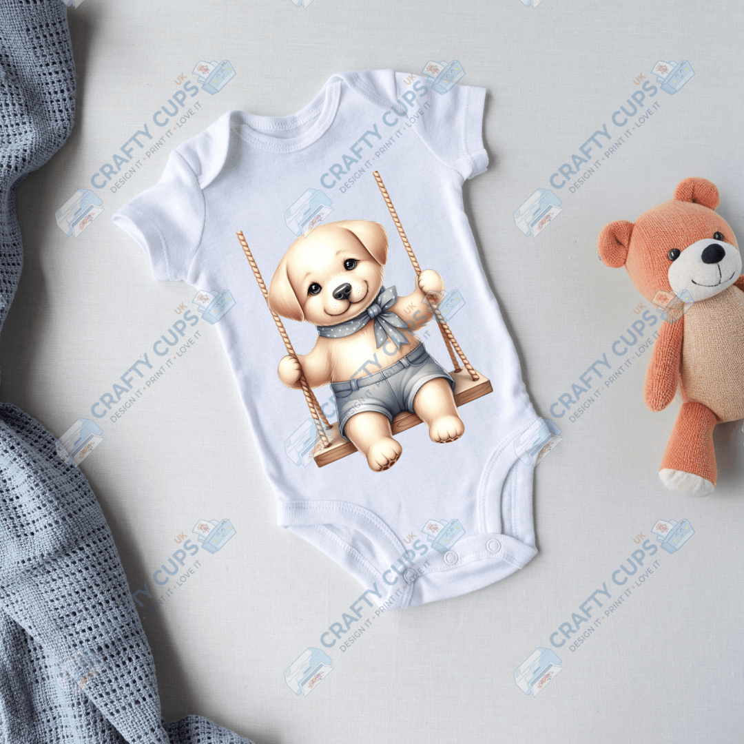 Cute Puppy DTF Transfers – Adorable Baby & Kids Designs (4"–10")