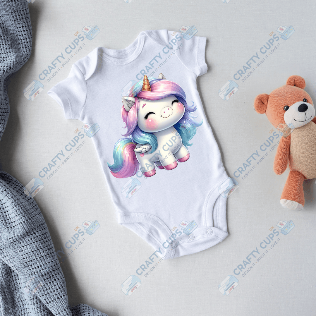 Cute Unicorn DTF Transfers – Magical Designs for Kids (4"–10")