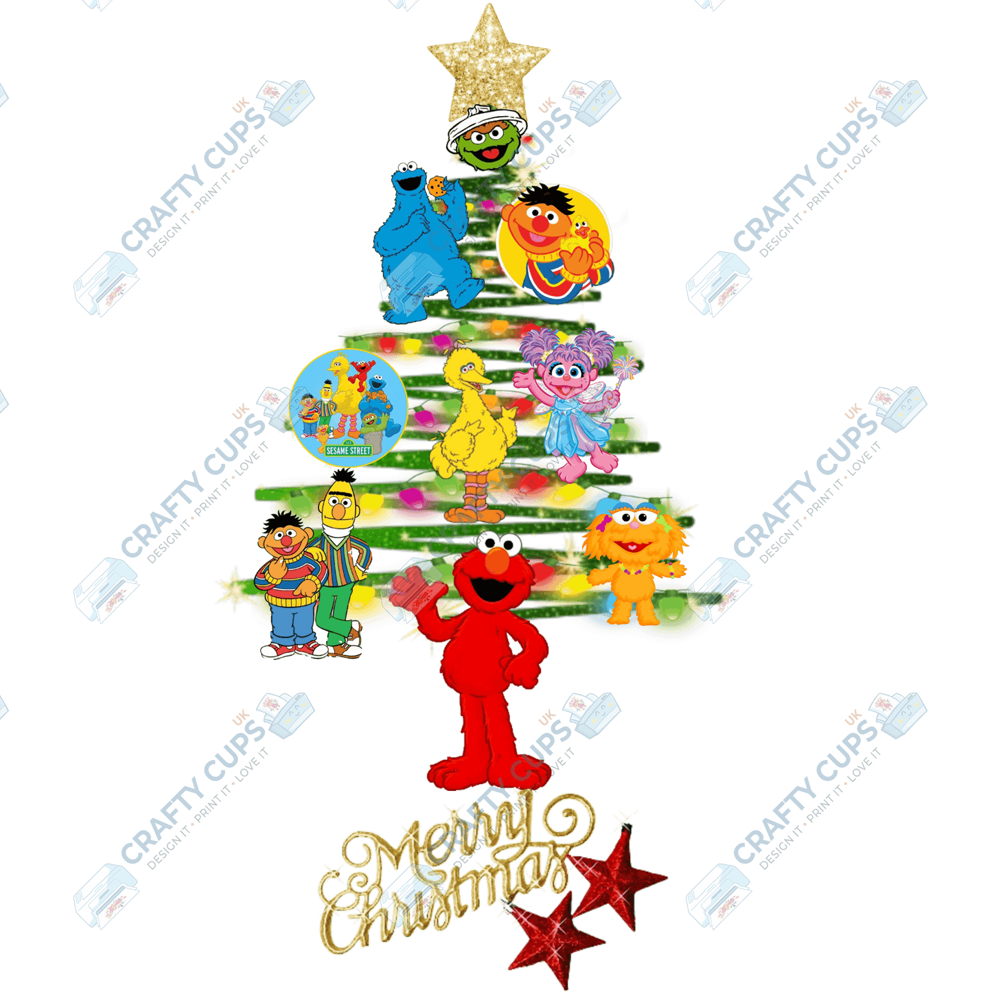 Christmas Tree DTF Transfers – Festive Character Designs (4"–10")