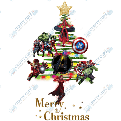 Christmas Tree DTF Transfers – Festive Character Designs (4"–10")