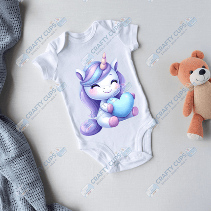 Cute Unicorn DTF Transfers – Magical Designs for Kids (4"–10")