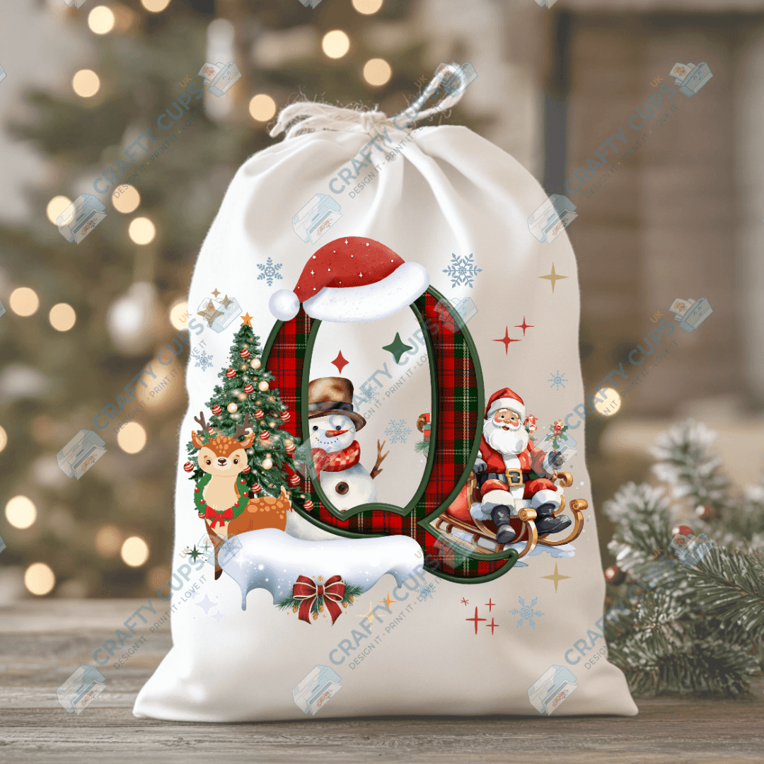 Christmas Alphabet DTF Transfers | A–Z Festive Letter Designs | Various Sizes | Ready to Press | Holiday Shirt Prints