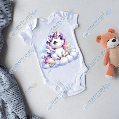 Cute Unicorn DTF Transfers – Magical Designs for Kids (4"–10")