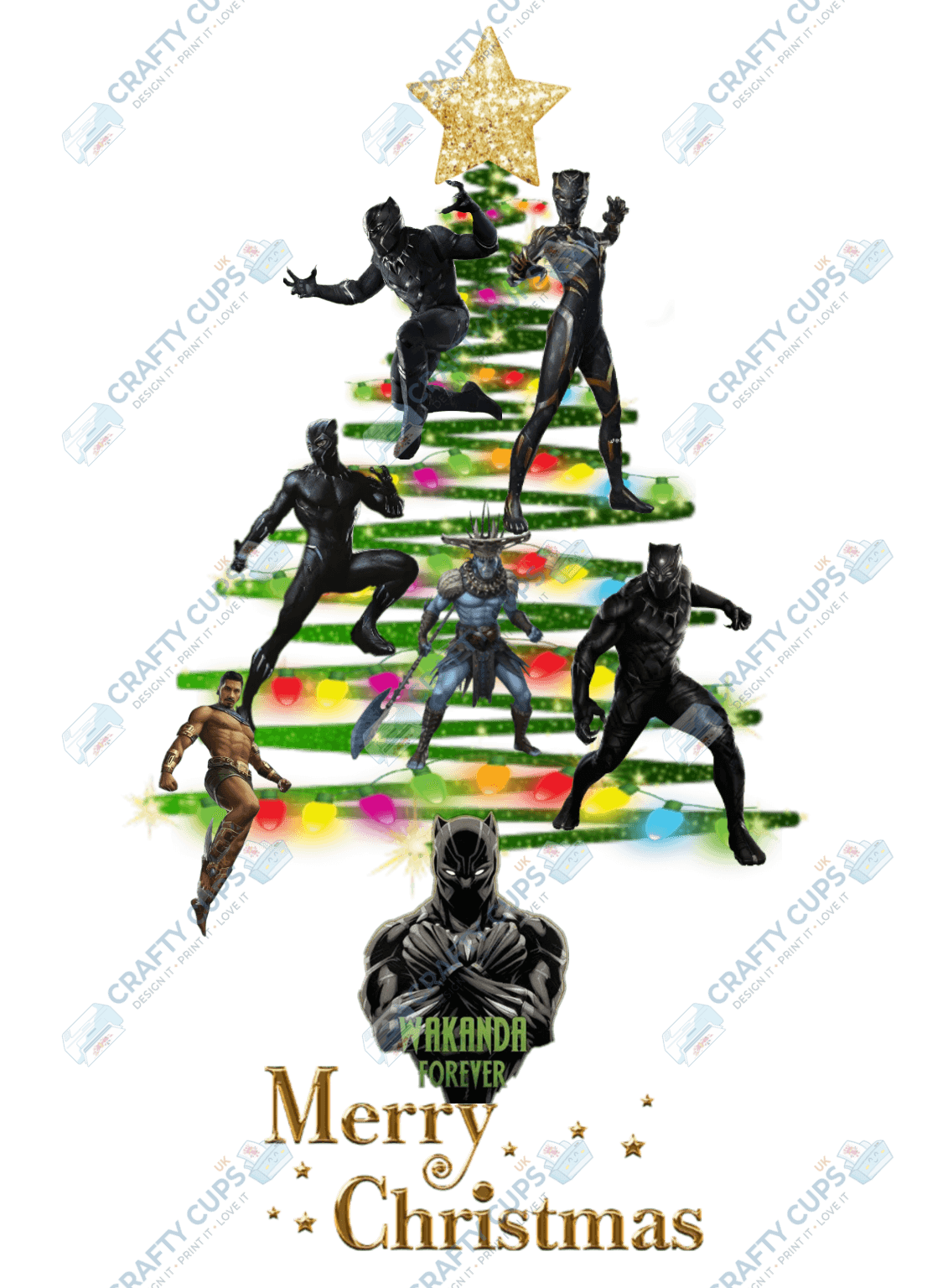 Christmas Tree DTF Transfers – Festive Character Designs (4"–10")