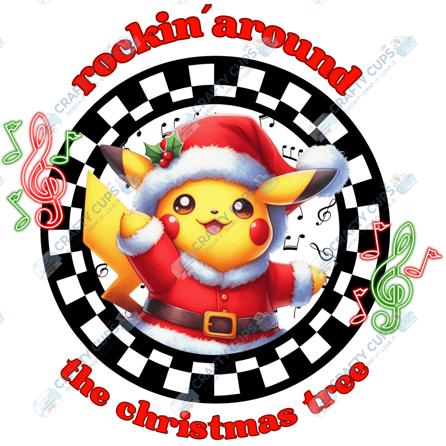 Rockin’ Around the Christmas Tree DTF Transfers (4"–10")