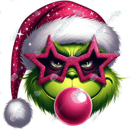 Grinch DTF Transfers – Various Christmas Designs & Sizes (4"–10")