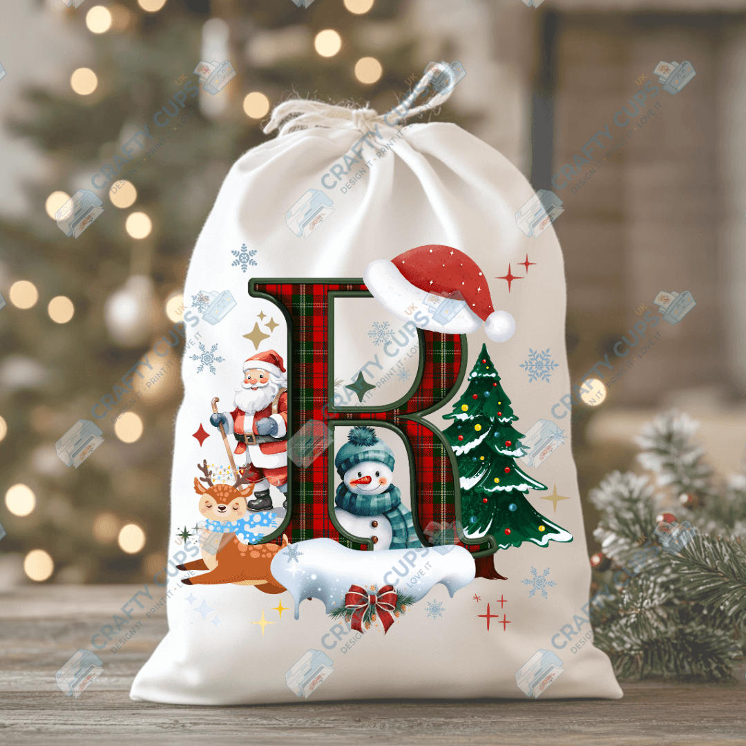 Christmas Alphabet DTF Transfers | A–Z Festive Letter Designs | Various Sizes | Ready to Press | Holiday Shirt Prints