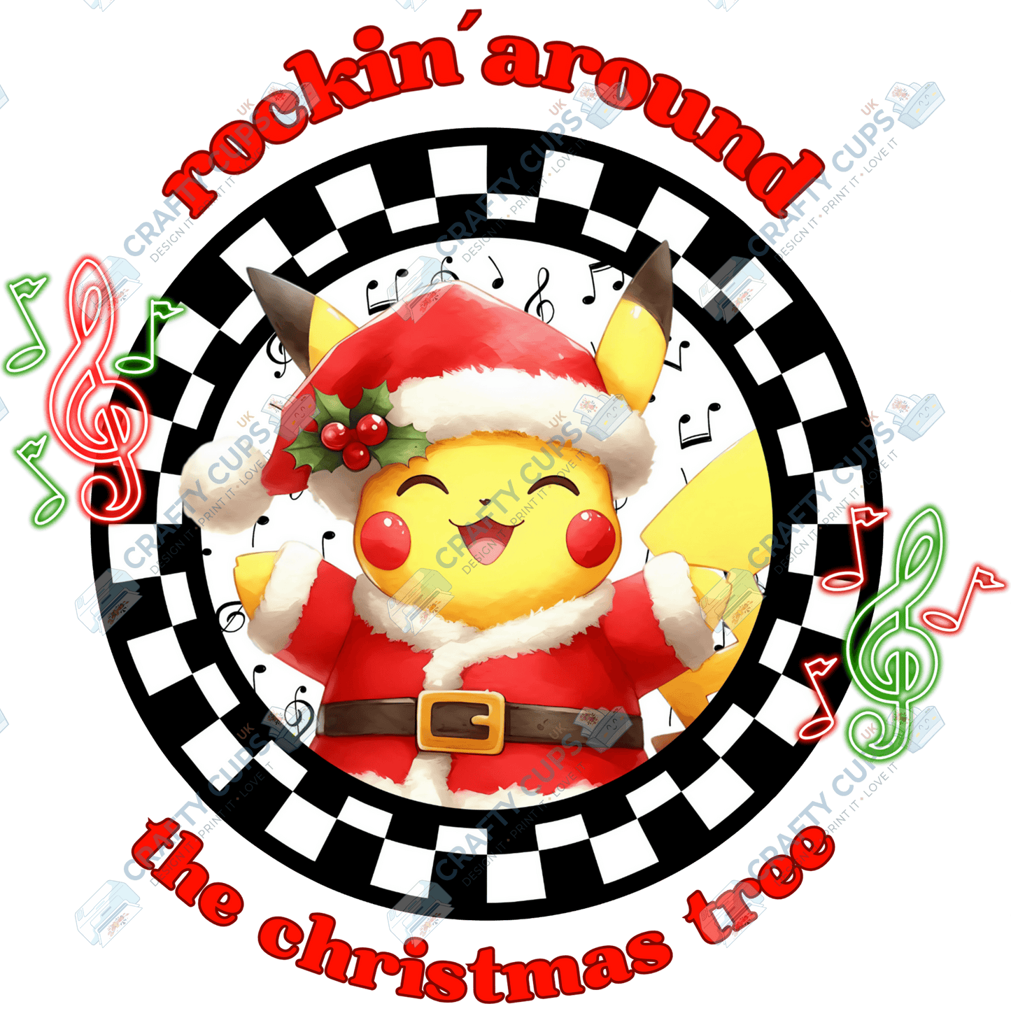 Rockin’ Around the Christmas Tree DTF Transfers (4"–10")