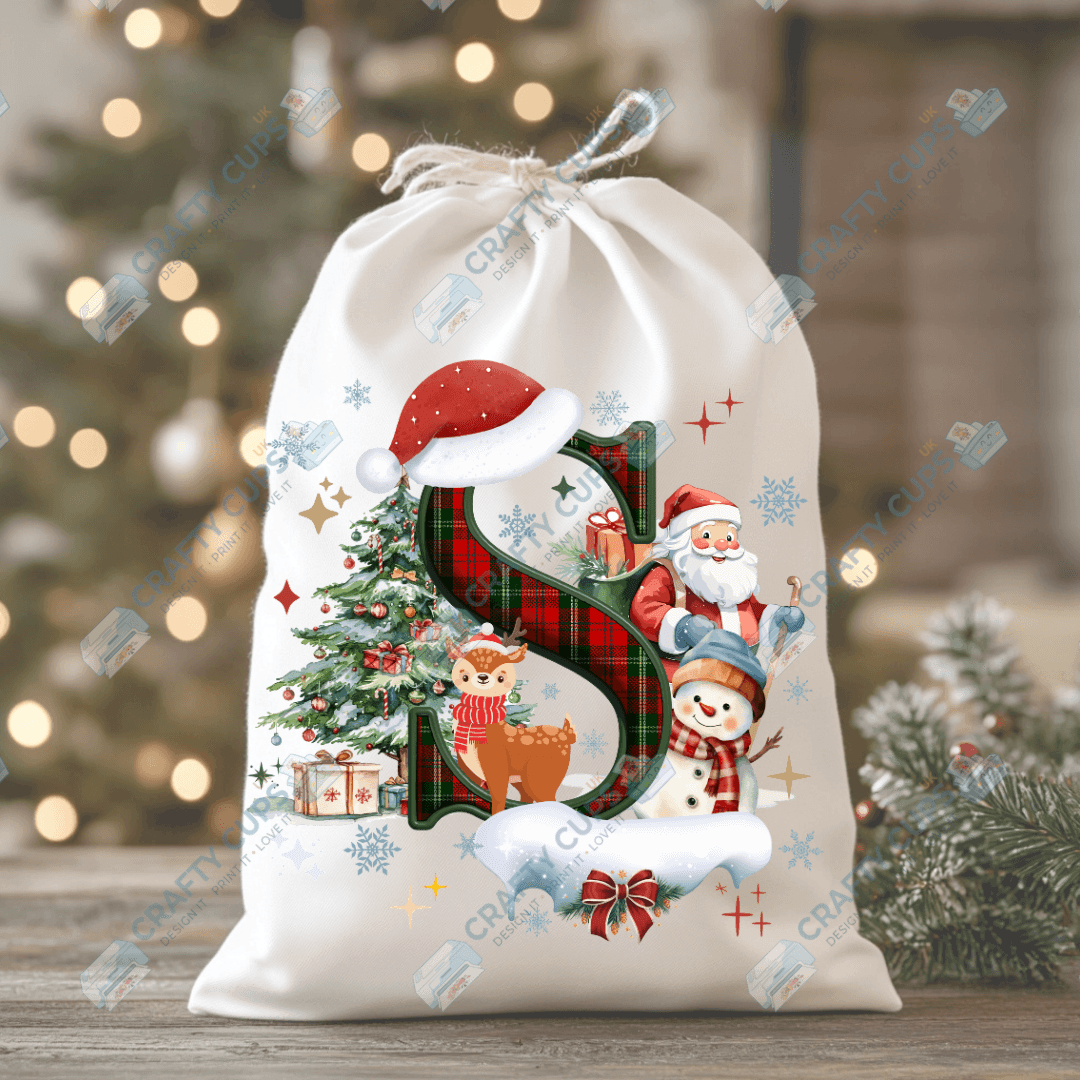 Christmas Alphabet DTF Transfers | A–Z Festive Letter Designs | Various Sizes | Ready to Press | Holiday Shirt Prints