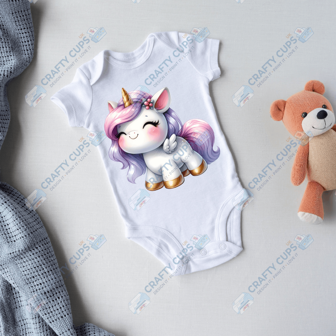 Cute Unicorn DTF Transfers – Magical Designs for Kids (4"–10")