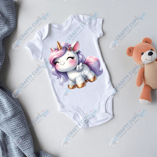 Cute Unicorn DTF Transfers – Magical Designs for Kids (4"–10")