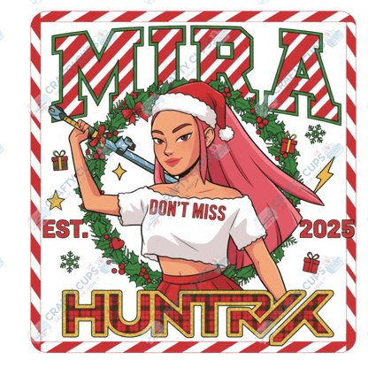 Christmas Demon Hunters DTF Transfer – Festive Anime Style, Various Sizes & Designs, Heat Press Ready
