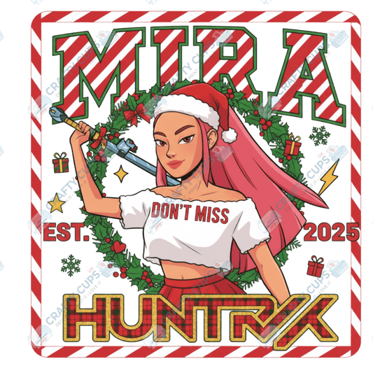 Christmas Demon Hunters DTF Transfer – Festive Anime Style, Various Sizes & Designs, Heat Press Ready