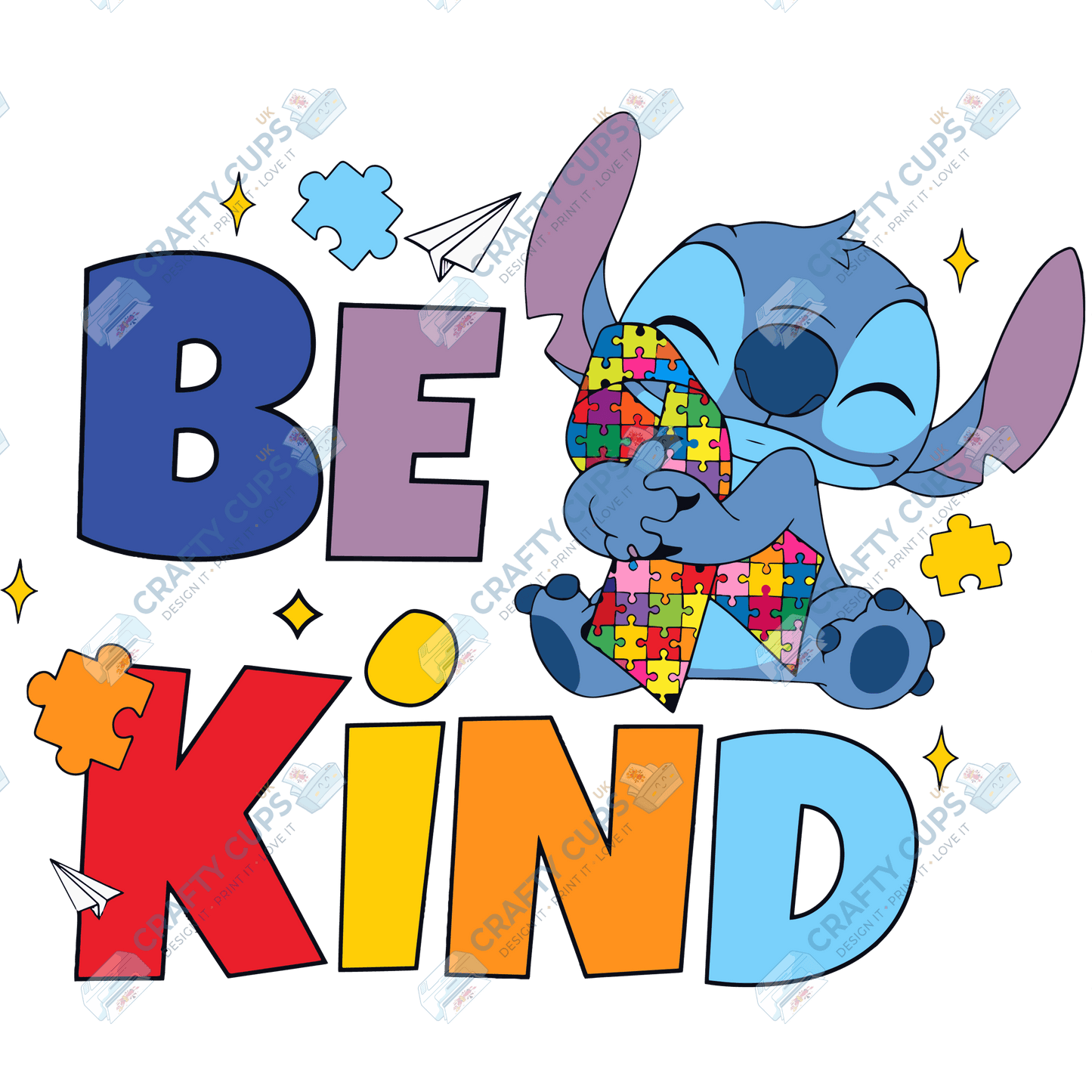 Cartoon Autism Awareness DTF Transfers – Colorful Puzzle Piece Prints for Shirts, Hoodies & Gifts