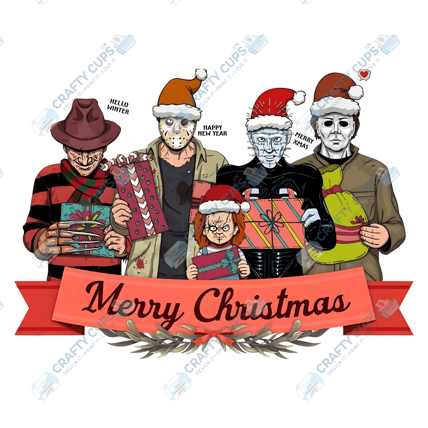 Creepy Christmas DTF Prints – Dark Festive Transfers, Ready to Press