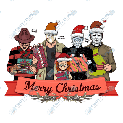 Creepy Christmas DTF Prints – Dark Festive Transfers, Ready to Press