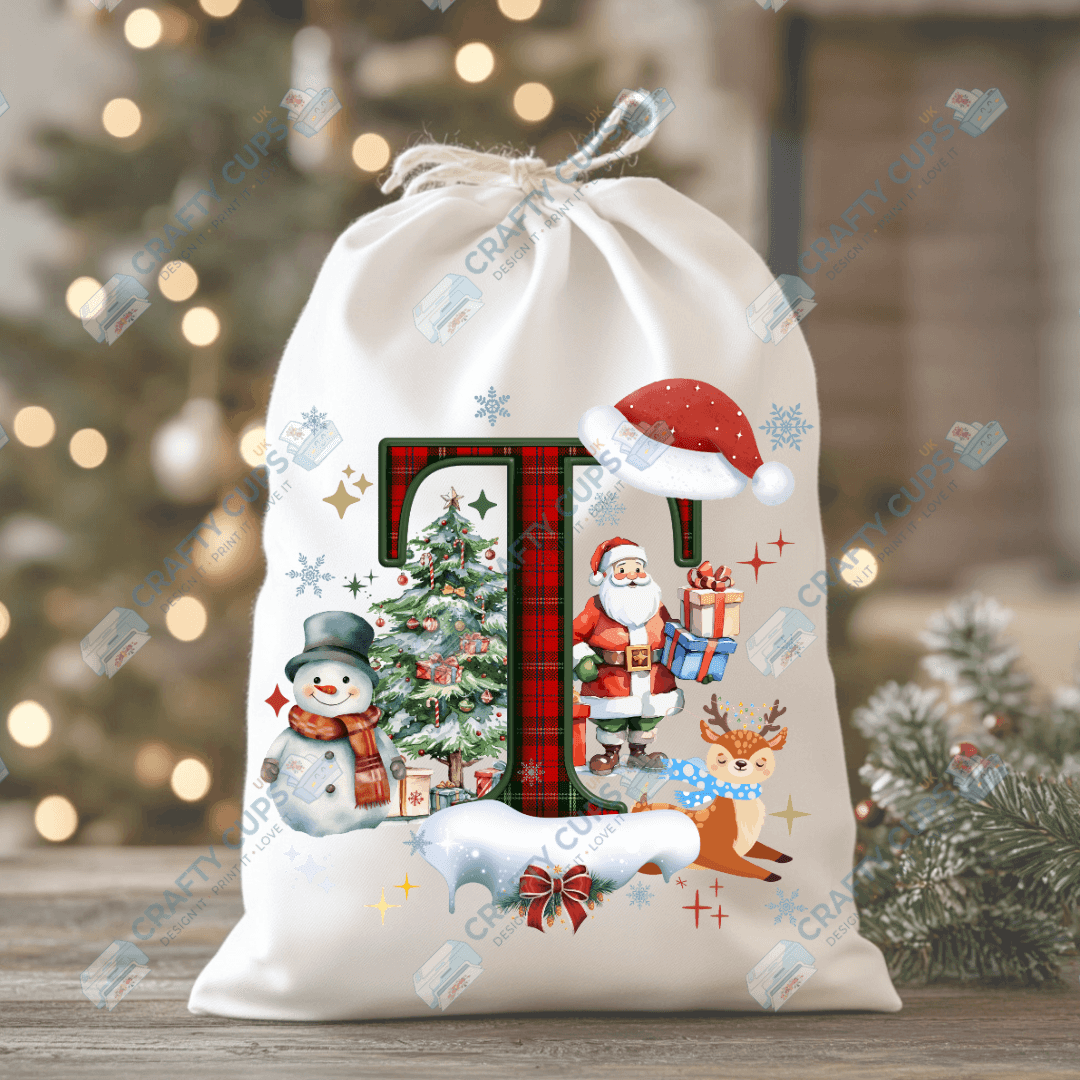 Christmas Alphabet DTF Transfers | A–Z Festive Letter Designs | Various Sizes | Ready to Press | Holiday Shirt Prints