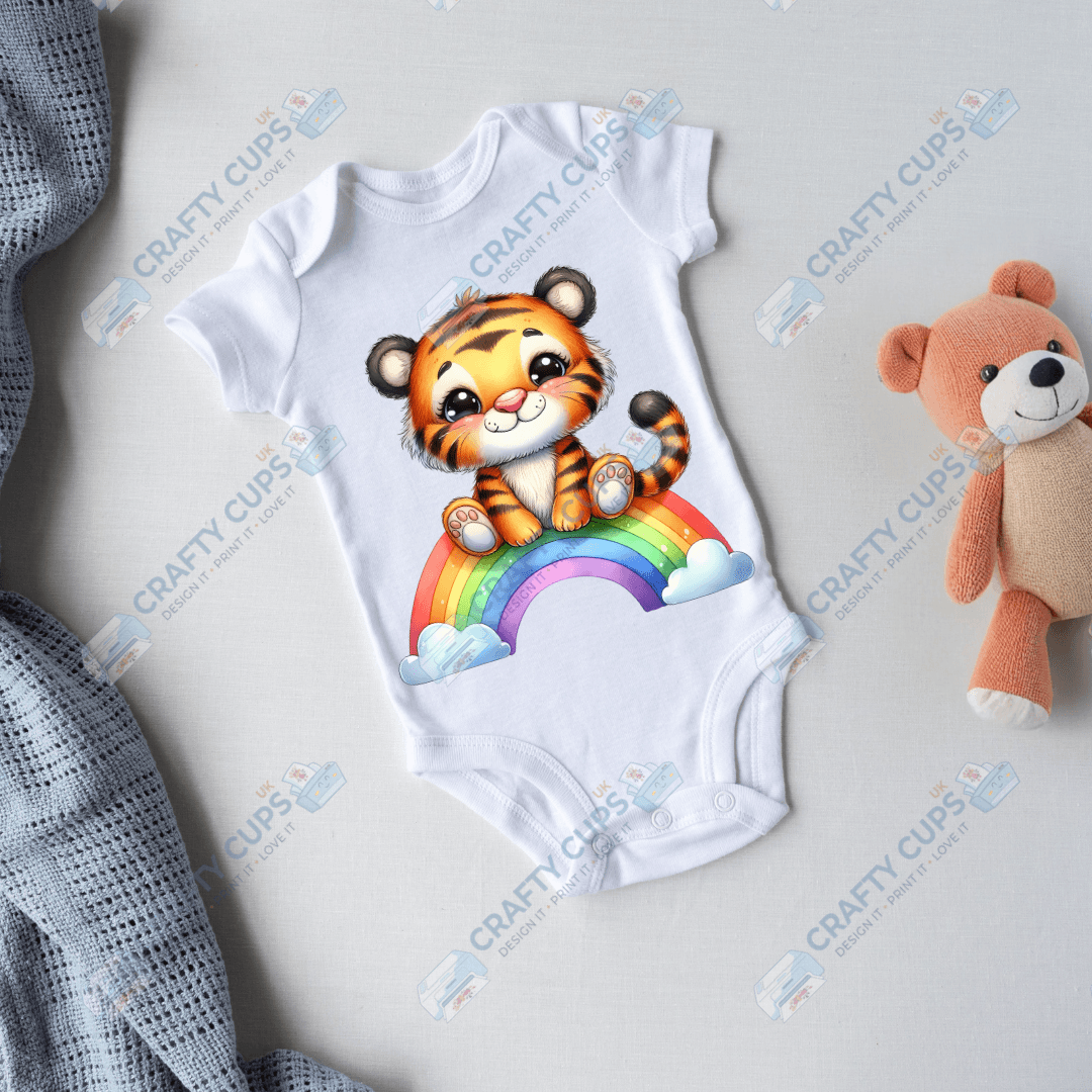 Rainbow Animals DTF Transfers – Colorful Designs for Kids (4"–10")