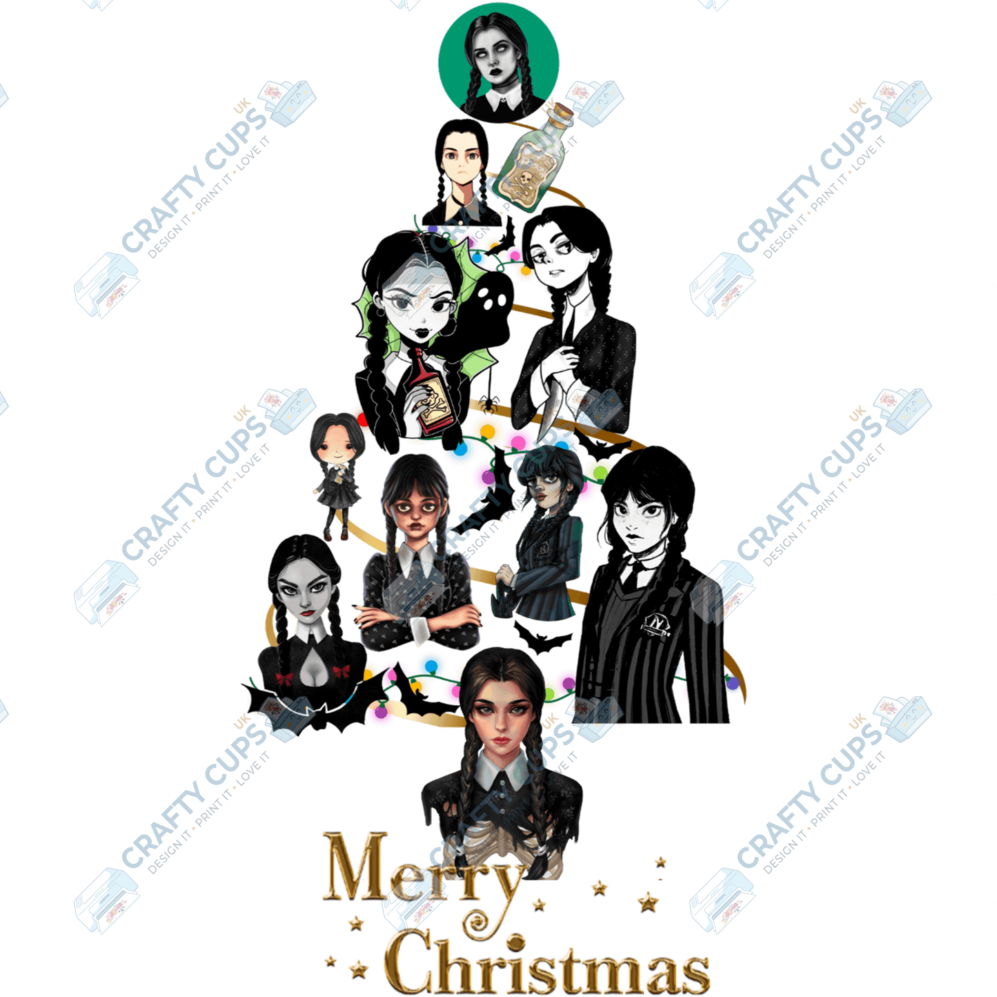 Christmas Tree DTF Transfers – Festive Character Designs (4"–10")