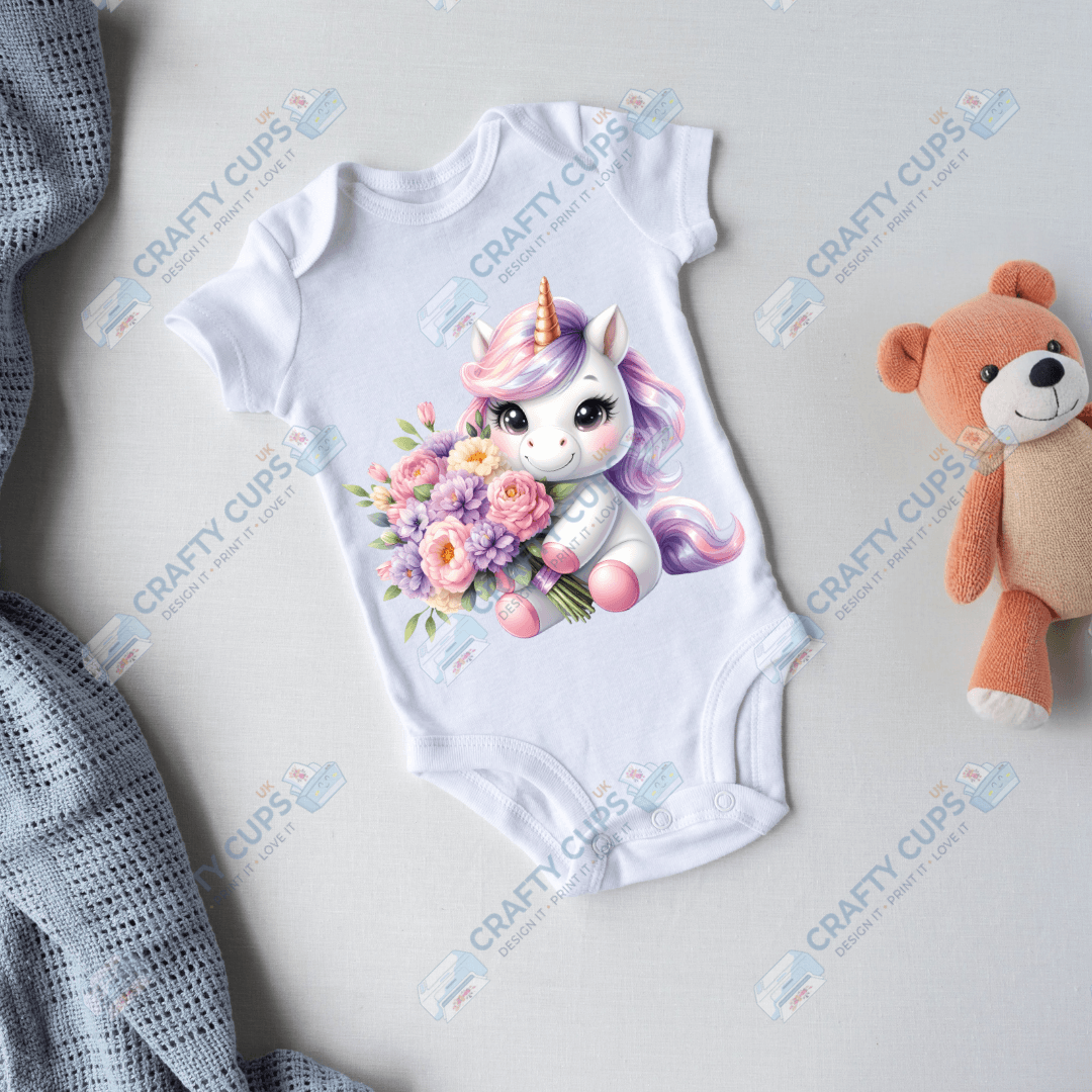 Cute Unicorn DTF Transfers – Magical Designs for Kids (4"–10")
