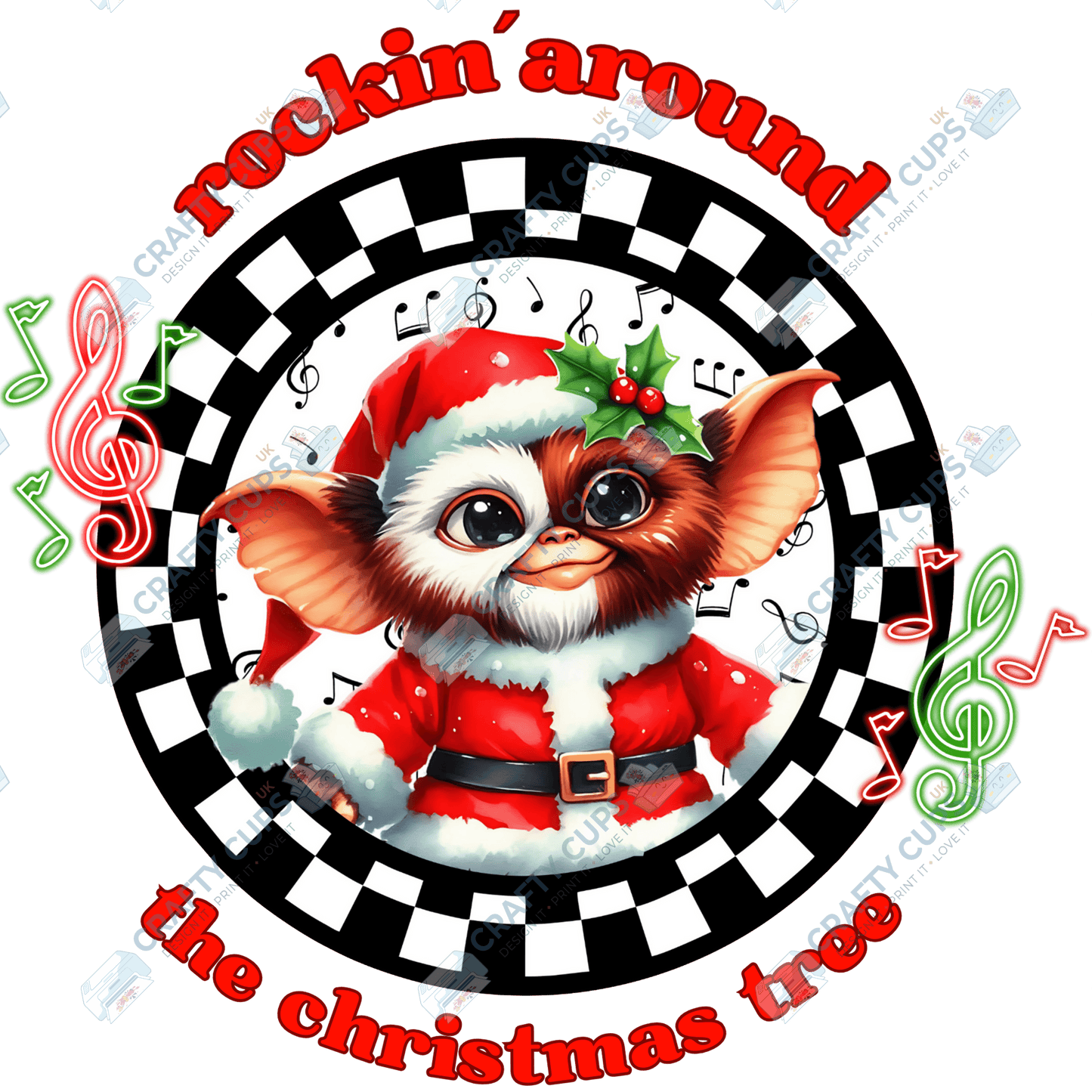 Rockin’ Around the Christmas Tree DTF Transfers (4"–10")