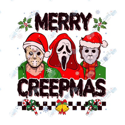 Creepy Christmas DTF Prints – Dark Festive Transfers, Ready to Press