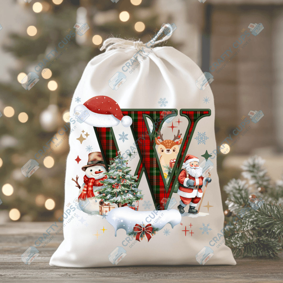 Christmas Alphabet DTF Transfers | A–Z Festive Letter Designs | Various Sizes | Ready to Press | Holiday Shirt Prints